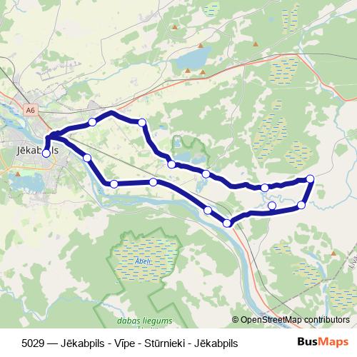 5029 bus Line Map