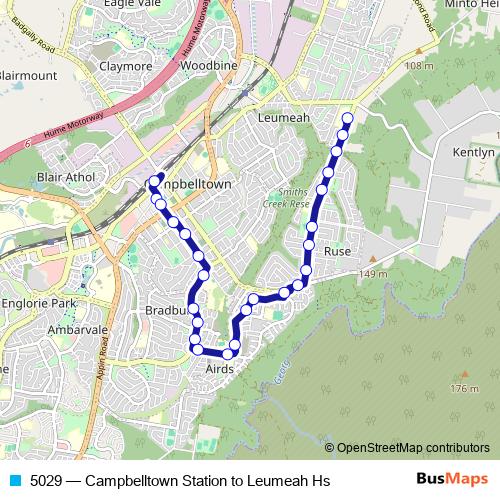 5029 bus Line Map