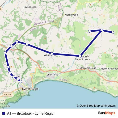A1 bus Line Map