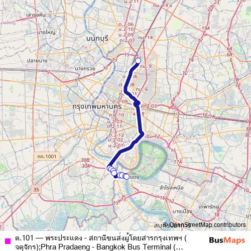 ต.101 bus Line Map