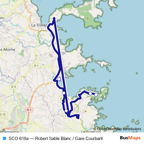 SCO 618a bus Line Map