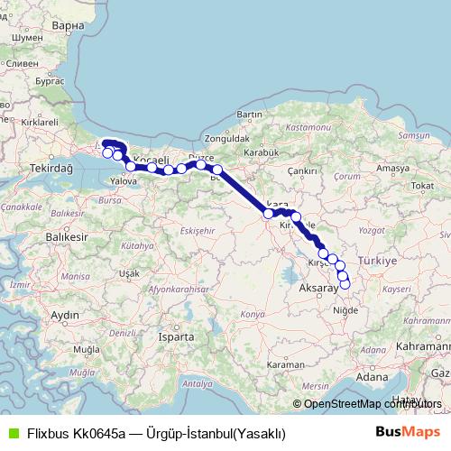Flixbus Kk0645a bus Line Map