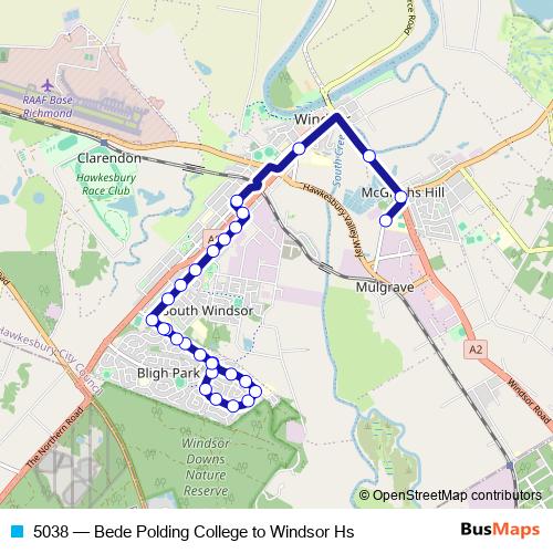 5038 bus Line Map