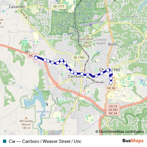 Cw bus Line Map