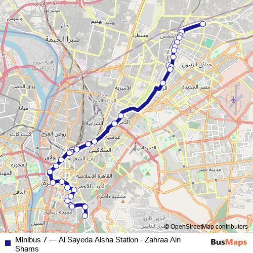 Minibus 7 bus Line Map