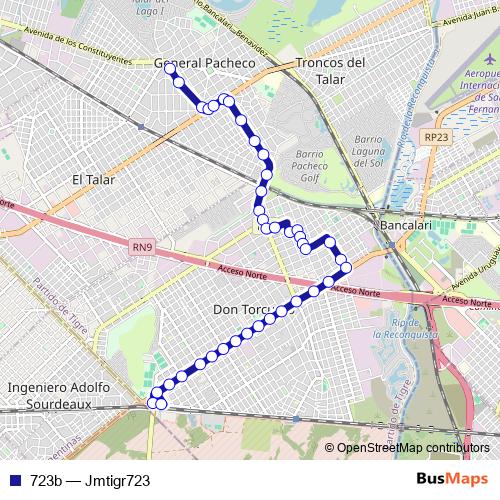 723b bus Line Map
