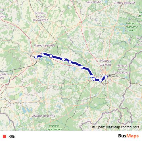 885 rail Line Map