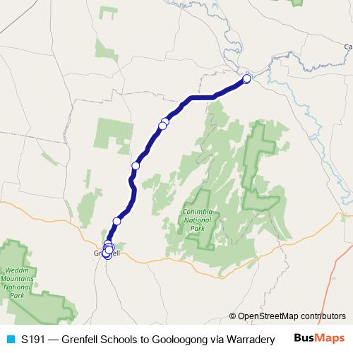 S191 bus Line Map