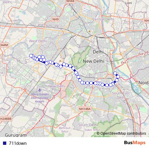 711down bus Line Map