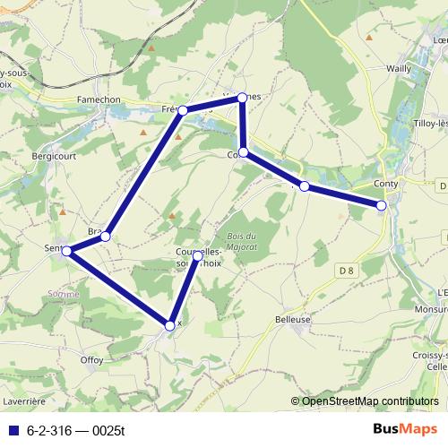 6-2-316 bus Line Map