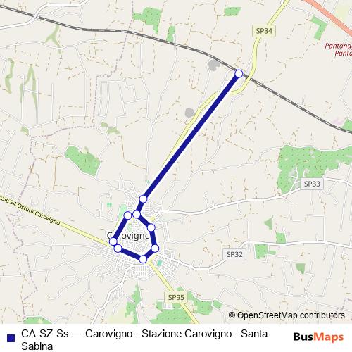 CA-SZ-Ss bus Line Map