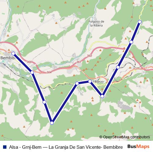 Alsa - Grnj-Bem bus Line Map
