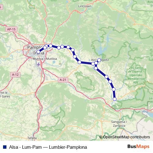 Alsa - Lum-Pam bus Line Map