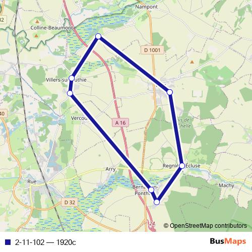 2-11-102 bus Line Map