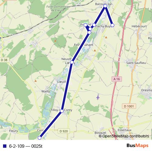 6-2-109 bus Line Map