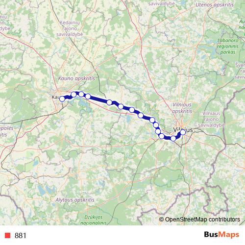 881 rail Line Map