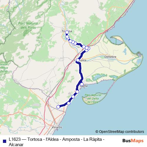L1623 bus Line Map