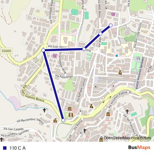 110 C A bus Line Map