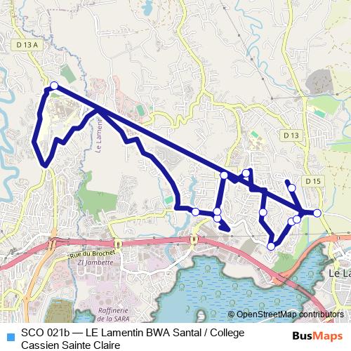 SCO 021b bus Line Map