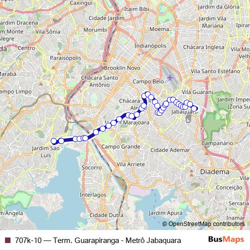 707k-10 bus Line Map