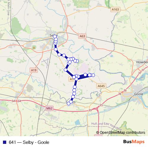 641 bus Line Map