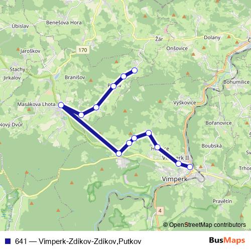 641 bus Line Map