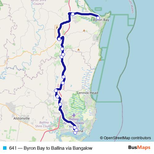 641 bus Line Map