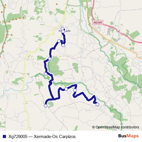 Xg729005 bus Line Map
