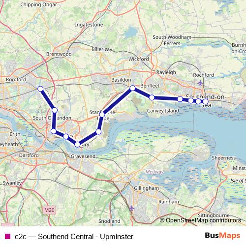 c2c rail Line Map