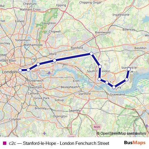 c2c rail Line Map