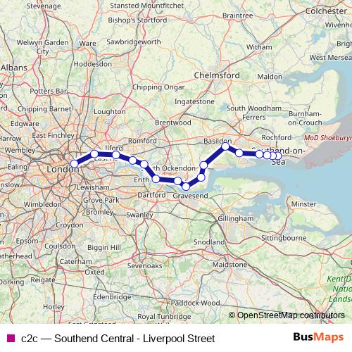 c2c rail Line Map