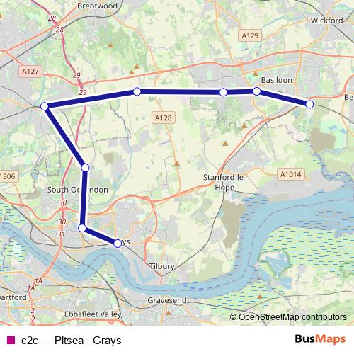 c2c rail Line Map