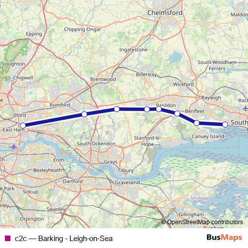 c2c rail Line Map