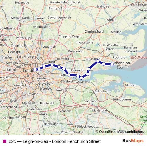 c2c rail Line Map
