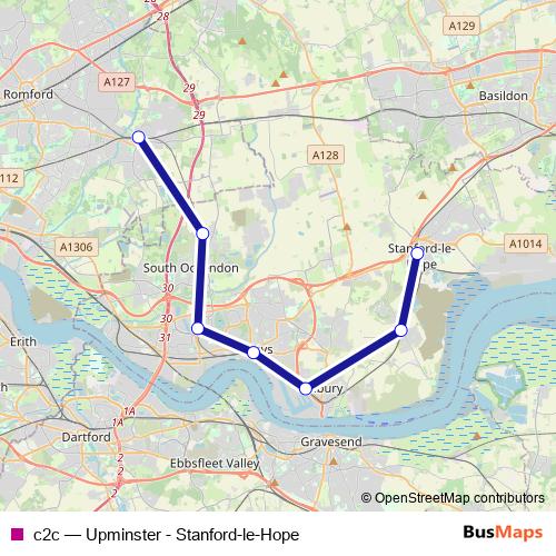 c2c rail Line Map