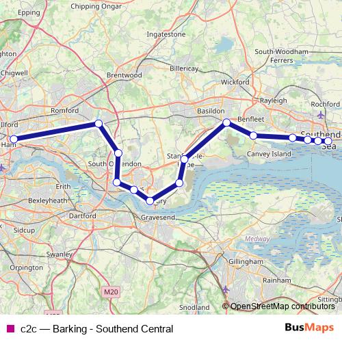 c2c rail Line Map