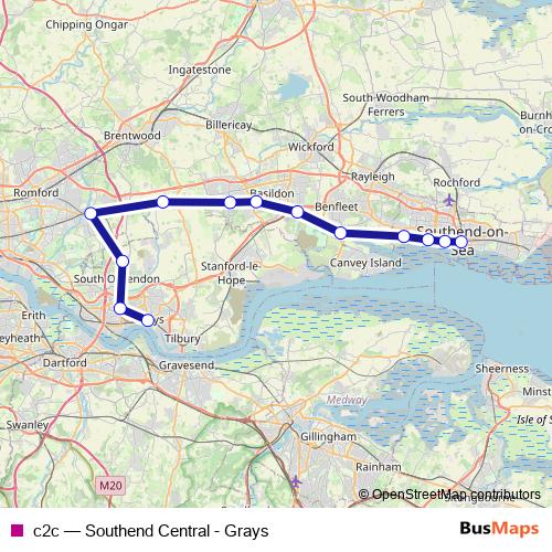 c2c rail Line Map