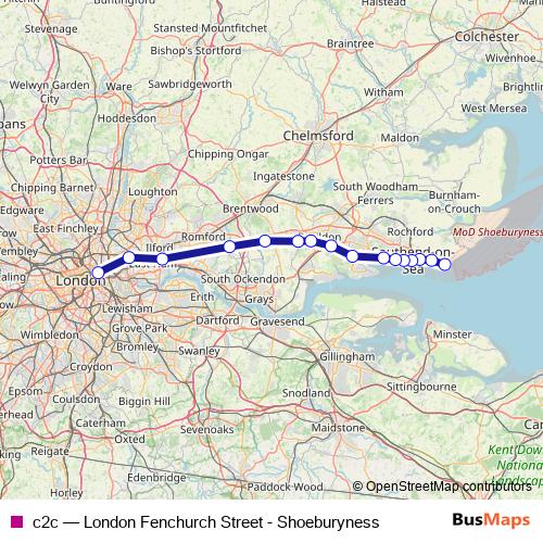 c2c rail Line Map
