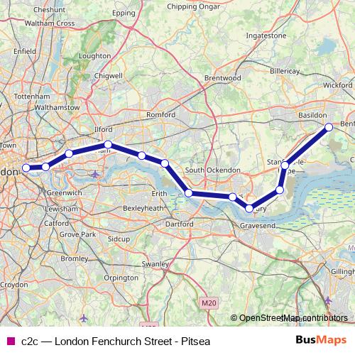 c2c rail Line Map