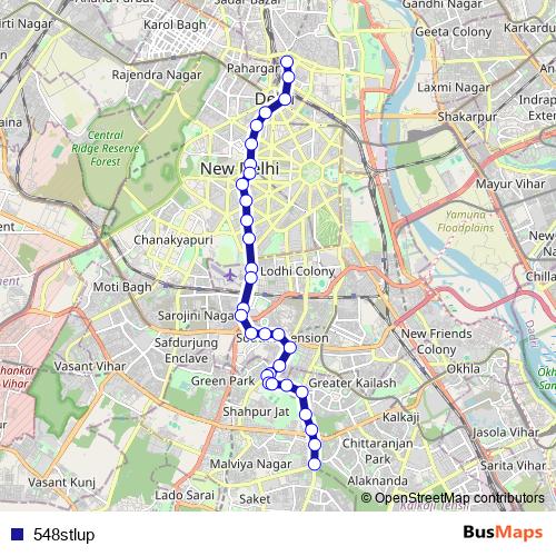 548stlup bus Line Map