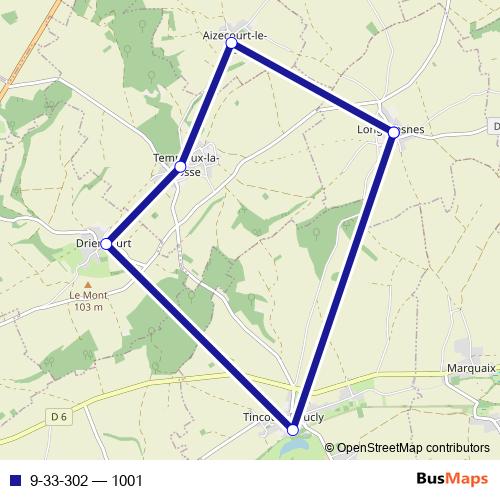 9-33-302 bus Line Map
