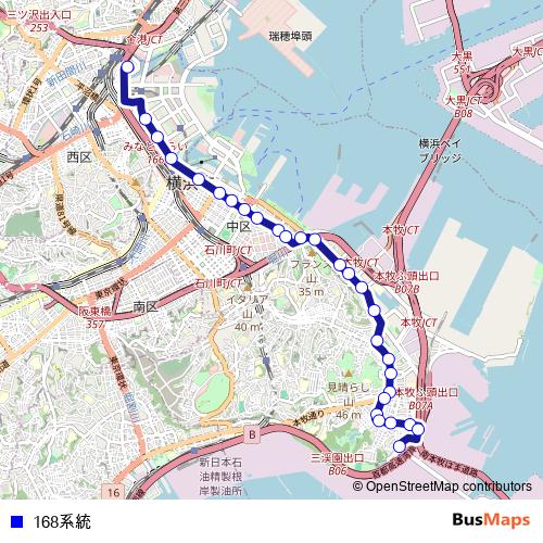 168계통 bus Line Map