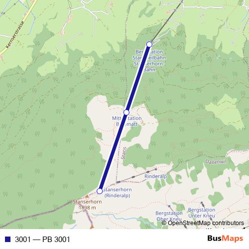 3001 cable-car Line Map