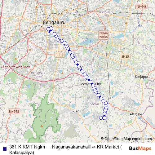 361-K KMT-Ngkh bus Line Map
