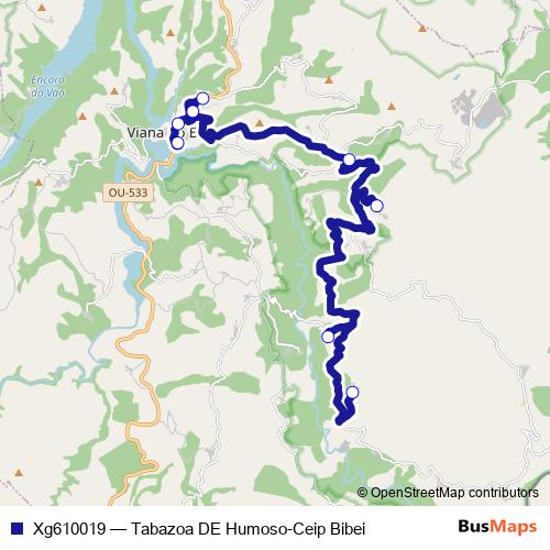 Xg610019 bus Line Map