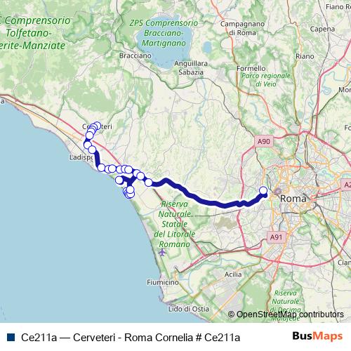Ce211a bus Line Map