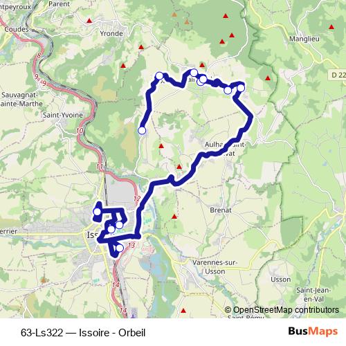 63-Ls322 bus Line Map
