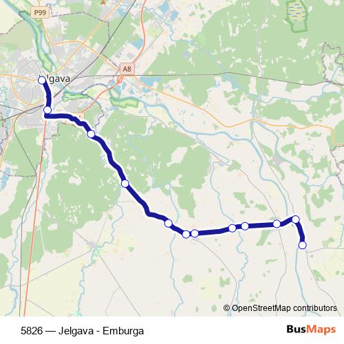 5826 bus Line Map