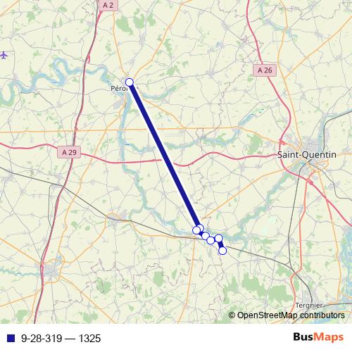 9-28-319 bus Line Map