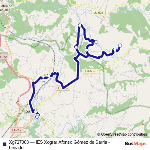 Xg727003 bus Line Map